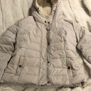 Abercrombie & Fitch Off White Winter Jacket